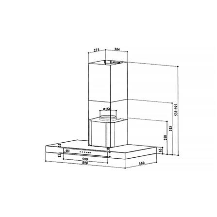 เครื่องดูดควันกระโจม MEX K634XS90 90 ซม._3