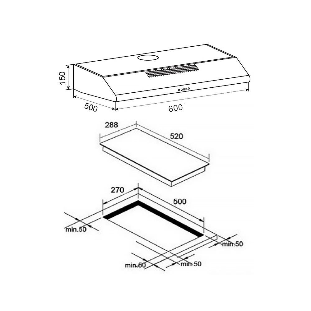 เตาฝัง+เครื่องดูดควัน FRANKE FHD301302C+FD6005604A