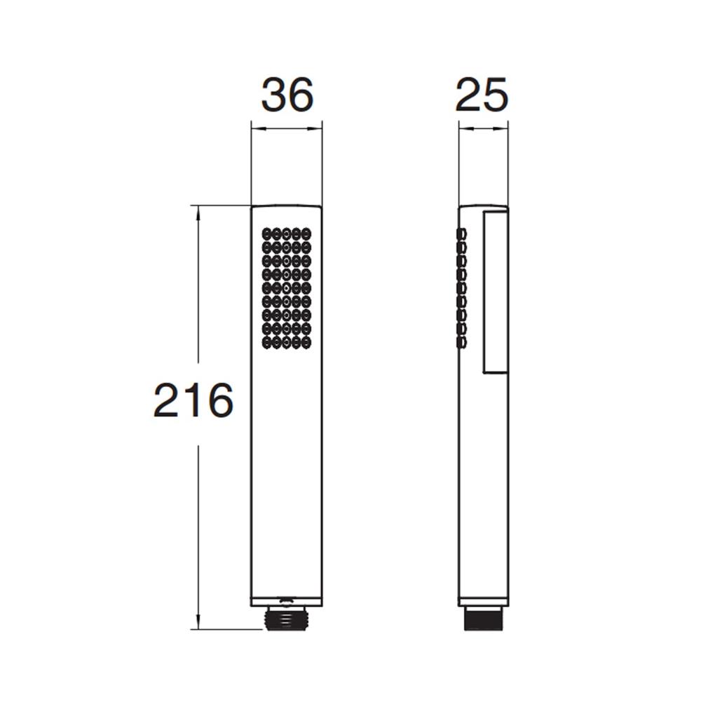 ฝักบัวสายอ่อน 1 ระดับ AMERICAN STANDARD A-6013-HS สีโครม