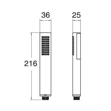 ฝักบัวสายอ่อน 1 ระดับ AMERICAN STANDARD A-6013-HS สีโครม_1