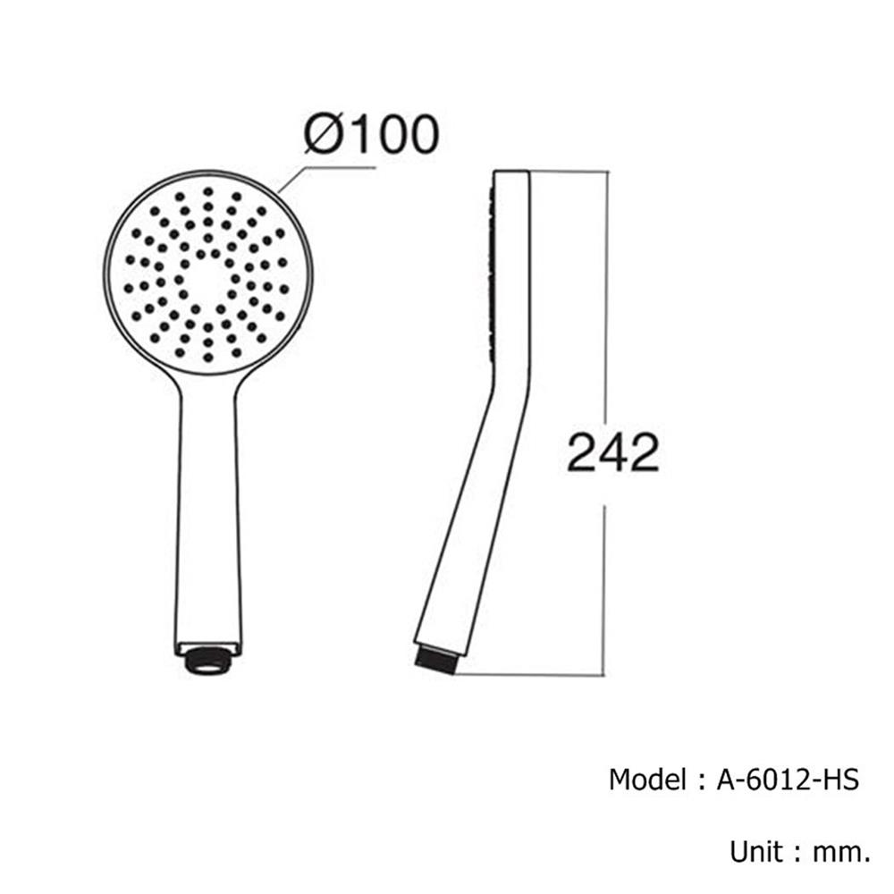 ชุดฝักบัวสายอ่อน 1 ระดับ AMERICAN STANDARD รุ่น A-6012-HS สีโครม
