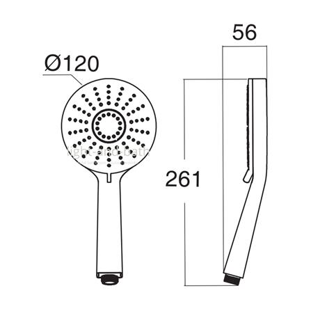 ชุดฝักบัวสายอ่อน 3 ระดับ AMERICAN STANDARD รุ่น A-6011-HS สีโครม_1