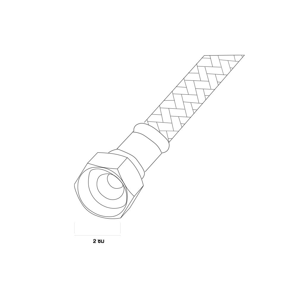 สายน้ำดีสเตนเลสน้ำอุ่น-น้ำเย็น AMERICAN STANDARD A-800.16-DIY 16 นิ้ว