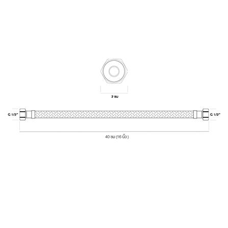 สายน้ำดีสเตนเลสน้ำอุ่น-น้ำเย็น AMERICAN STANDARD A-800.16-DIY 16 นิ้ว_2