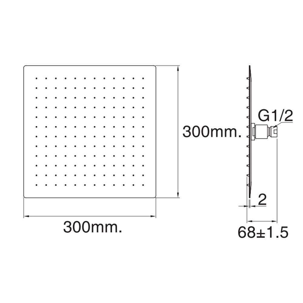 ฝักบัวก้านแข็ง RS พร้อมก้าน 30 ซม. AMERICAN STANDARD A-952-233