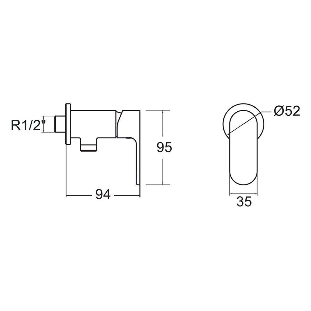 วาล์วฝักบัว 1 ทาง AMERICAN STANDARD A-J56-10