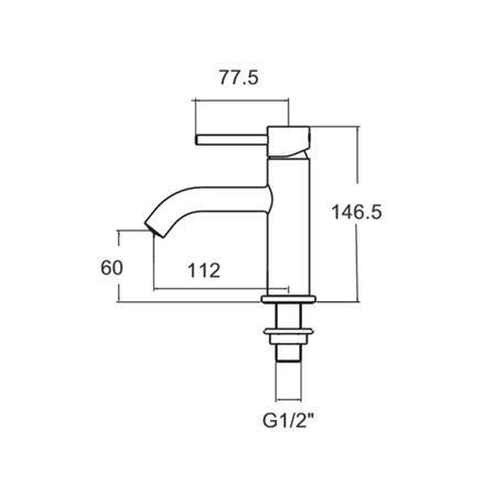ก๊อกอ่างล้างหน้าเดี่ยว AMERICAN STANDARD A-TJ63-10 สีโครม_1