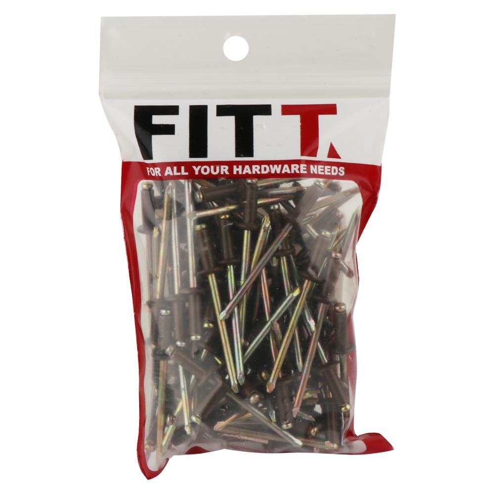ตะปูยิงรีเวท FITT #4-4 100 ตัว สีน้ำตาลอ่อน