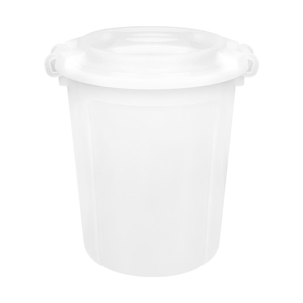 ถังน้ำกลมพร้อมฝาล็อค PLIM 333/A 62L สีขาว