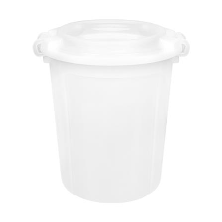 ถังน้ำกลมพร้อมฝาล็อค PLIM 333/A 62L สีขาว