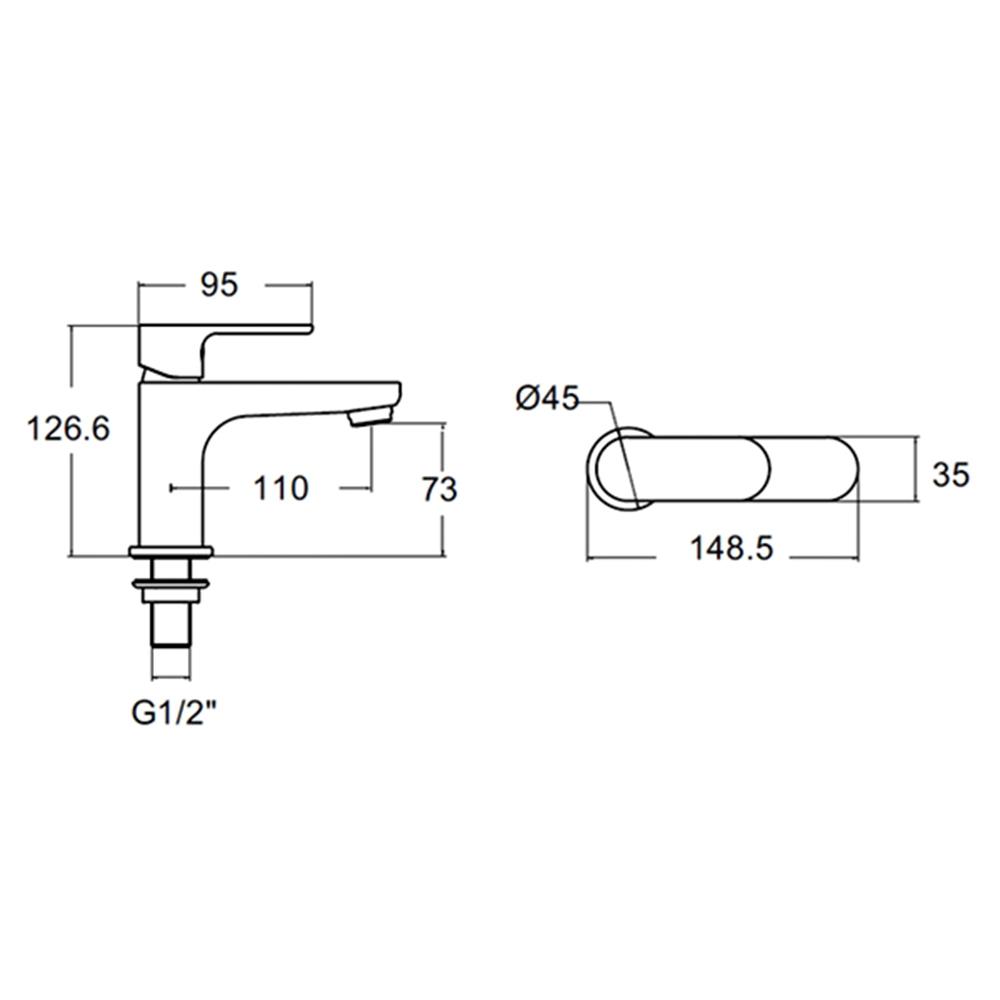 ก๊อกอ่างล้างหน้าเดี่ยว AMERICAN STANDARD A-J55-10