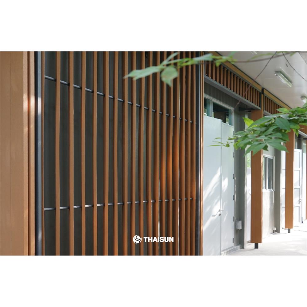 ไม้ระแนงกลวง THAISUN MDRH01-1 2.5x10x300 ซม. สีไม้สัก