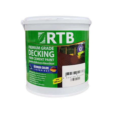 สีทาพื้นไม้สังเคราะห์ ชนิดกึ่งเงา RTB DECKING PAINT 6118 สีไม้แดง 1 แกลลอน_0