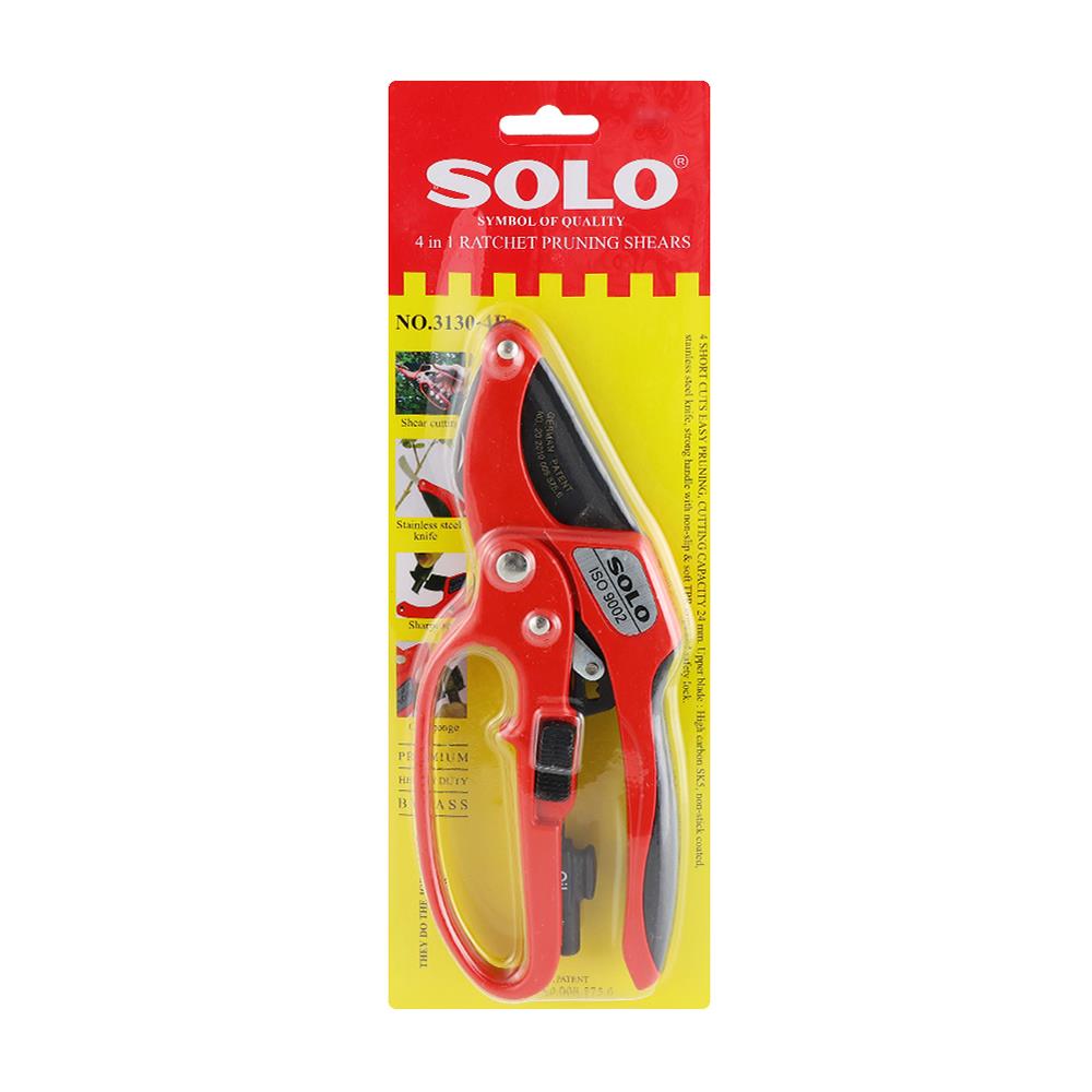 กรรไกรแต่งกิ่ง 3 จังหวะ มีใบมีดสเตนเลส SOLO 3130-4F