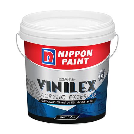 สีน้ำทาภายนอก ชนิดด้าน NIPPON PAINT VINILEX ACRYLIC BASE C สีขาว 2.5 แกลลอน