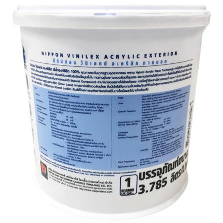สีน้ำทาภายนอก ชนิดด้าน NIPPON PAINT VINILEX ACRYLIC BASE D สีขาว 1 แกลลอน_1