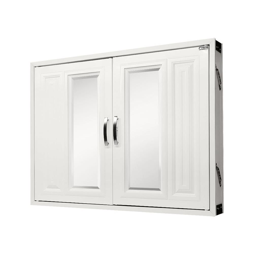 บานซิงค์ CABIN กระจก+ลูกฟัก 84x64 ซม. สีครีม