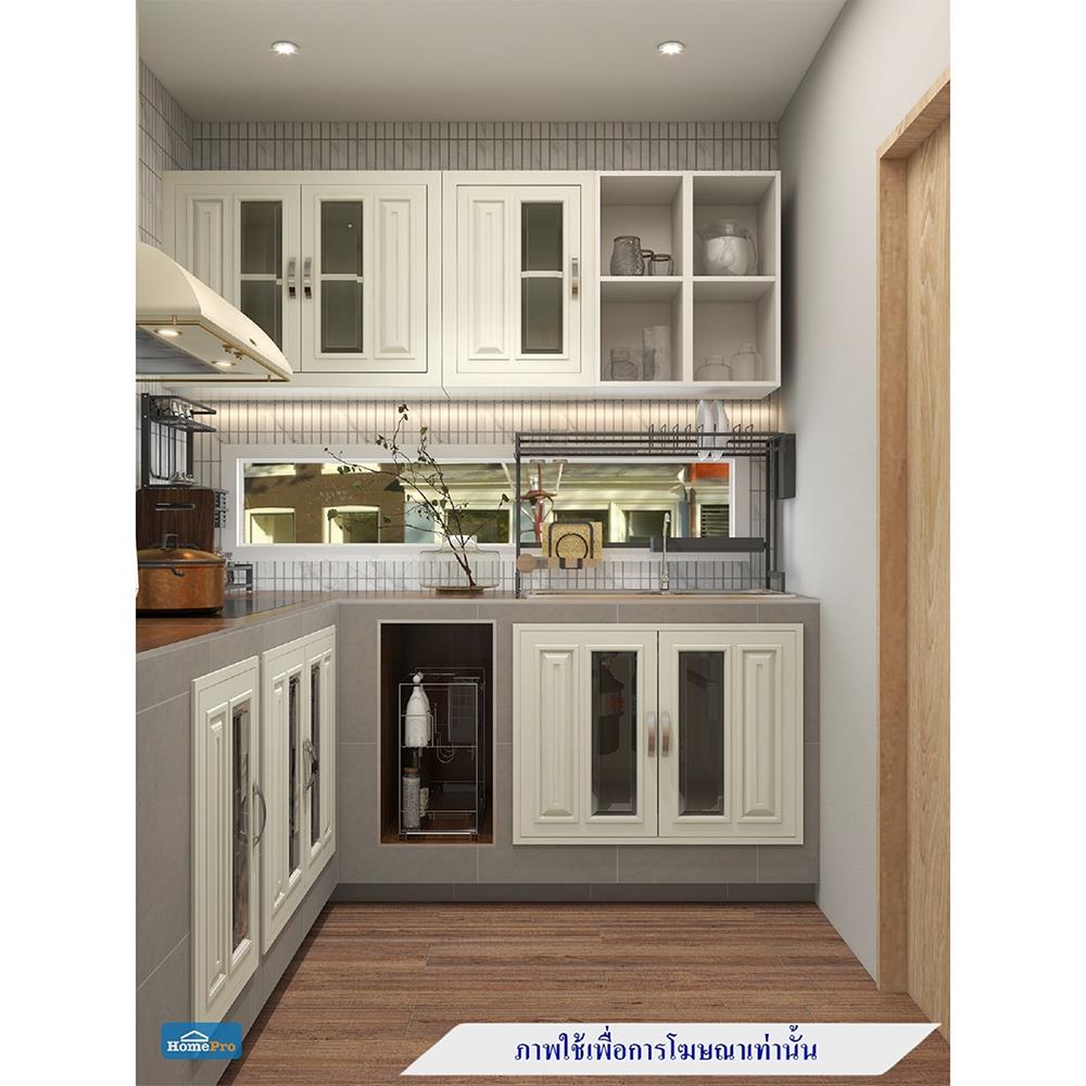 บานซิงค์ CABIN กระจก+ลูกฟัก 84x64 ซม. สีครีม