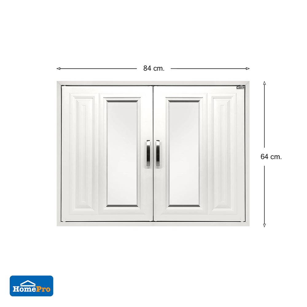 บานซิงค์ CABIN กระจก+ลูกฟัก 84x64 ซม. สีครีม