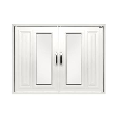 บานซิงค์ CABIN กระจก+ลูกฟัก 84x64 ซม. สีครีม