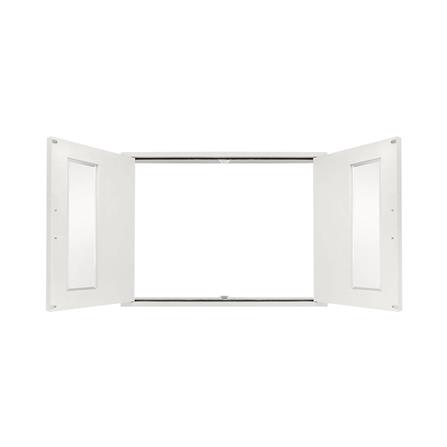 บานซิงค์ CABIN กระจก+ลูกฟัก 84x64 ซม. สีครีม_2