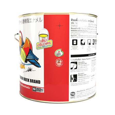สีรองพื้นโลหะ TOA เป็ดหงส์ RED OXIDE ด้าน 1/4 แกลลอน_2
