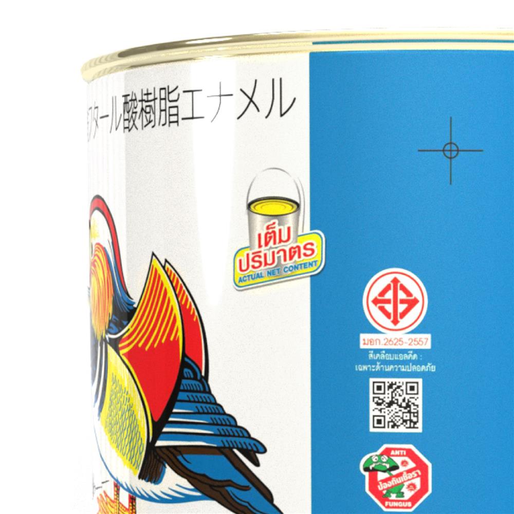 สีน้ำมัน TOA เป็ดหงส์ M000 สีบรอนซ์เงิน เงา 1/4 แกลลอน