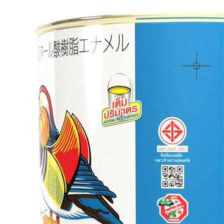 สีน้ำมัน TOA เป็ดหงส์ M000 สีบรอนซ์เงิน เงา 1/4 แกลลอน_3