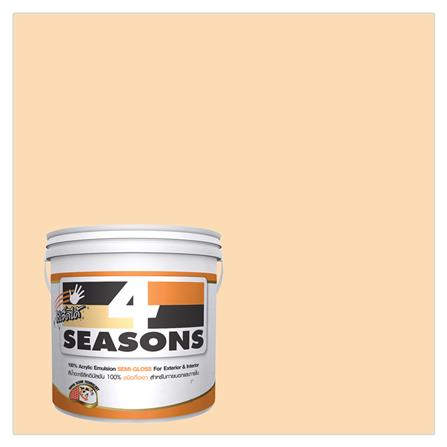 สีน้ำทาภายนอก TOA 4 SEASONS #A2004 สีเหลือง กึ่งเงา 1 แกลลอน_0
