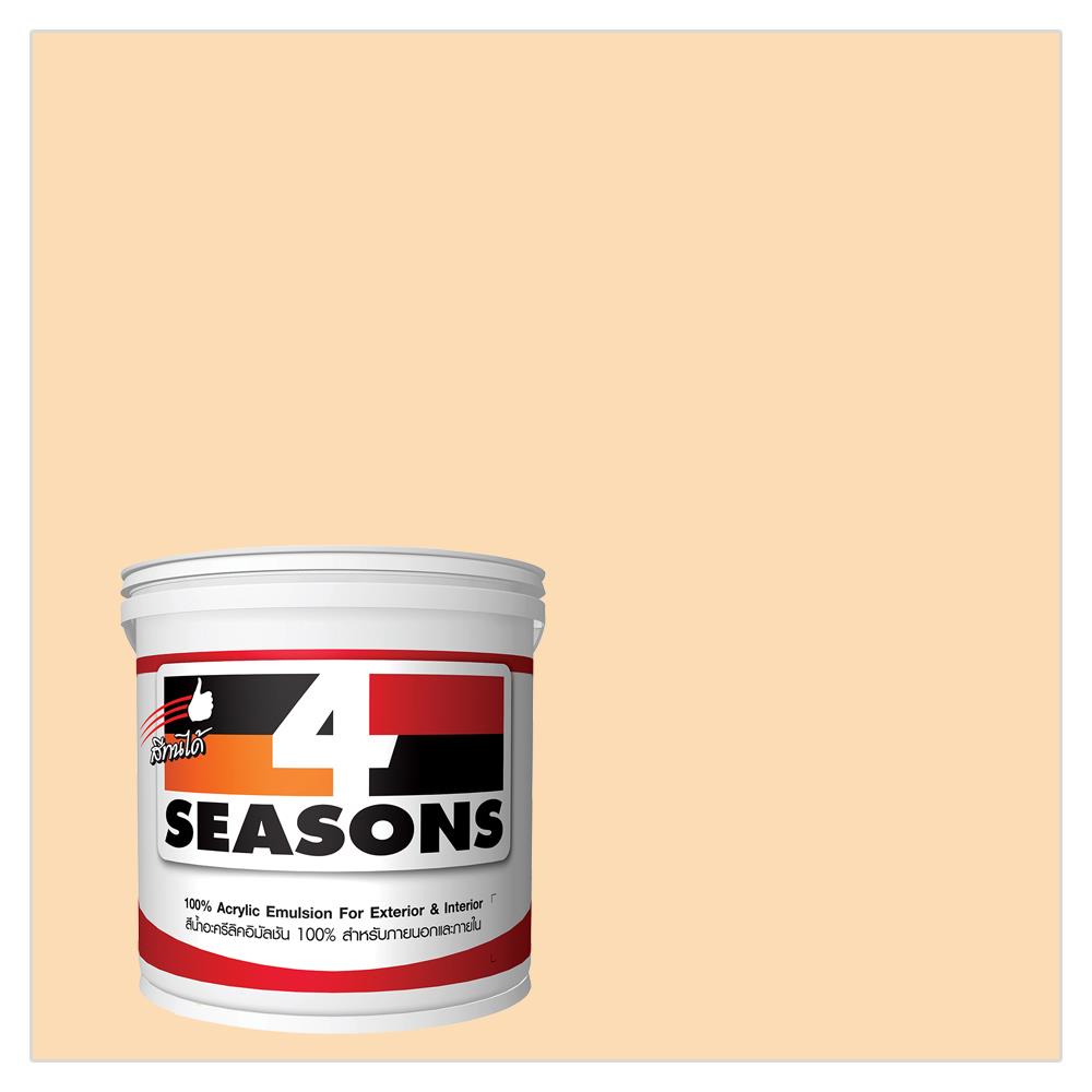 สีน้ำทาภายนอก TOA 4 SEASONS #A2004 สีเหลือง ด้าน 1 แกลลอน