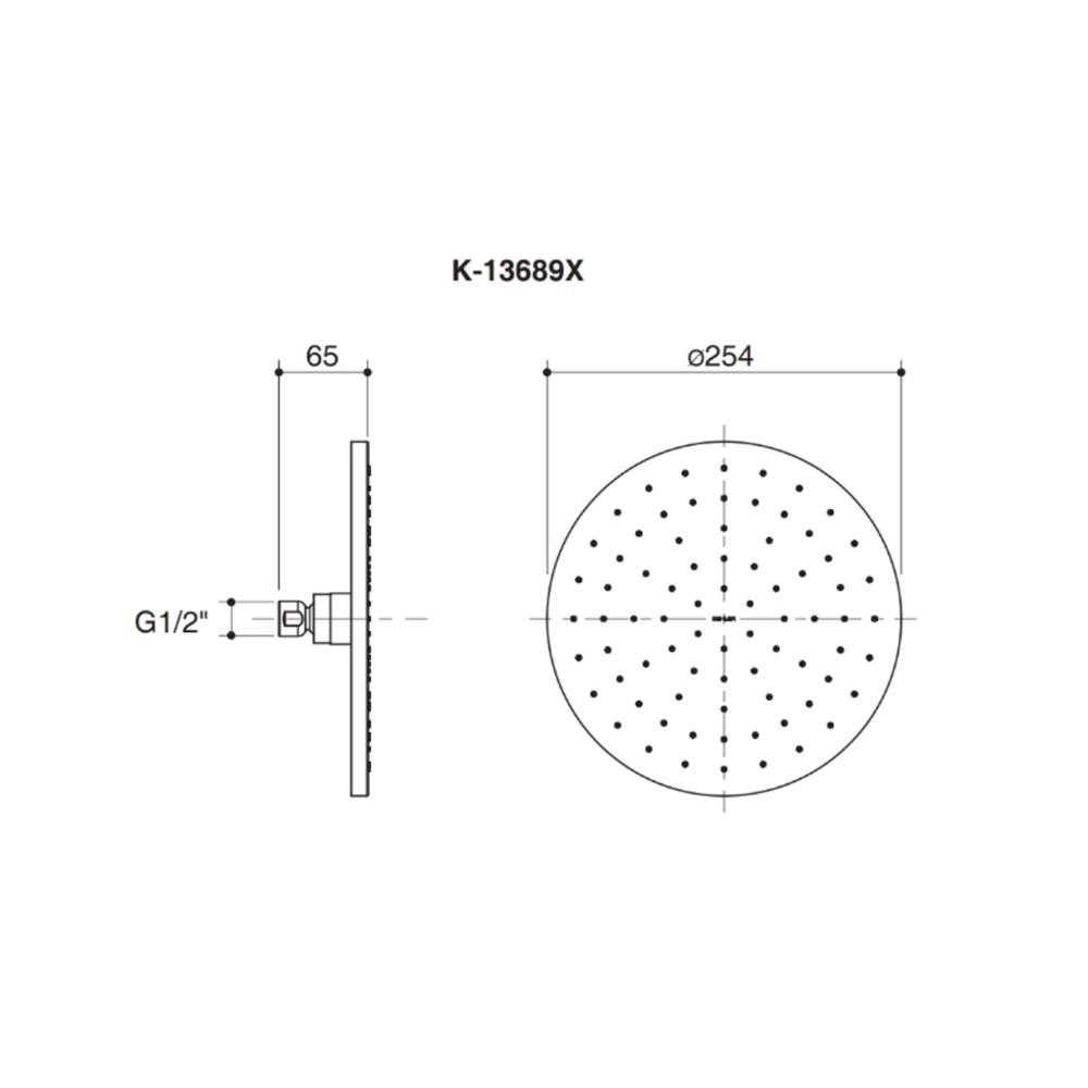ฝักบัวก้านแข็ง KOHLER K-13689X-CP