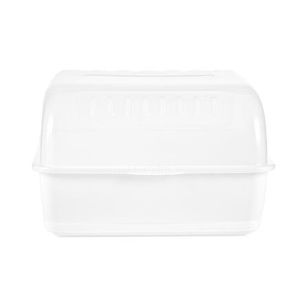 ชั้นคว่ำจานพลาสติก มีฝาครอบ JCJ NEW2408 สีขาว_1