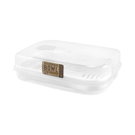 กล่องอาหารไมโครเวฟเหลี่ยม DOUBLE LOCK 1639 2.5 ลิตร