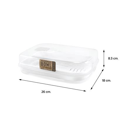 กล่องอาหารไมโครเวฟเหลี่ยม DOUBLE LOCK 1639 2.5 ลิตร_4