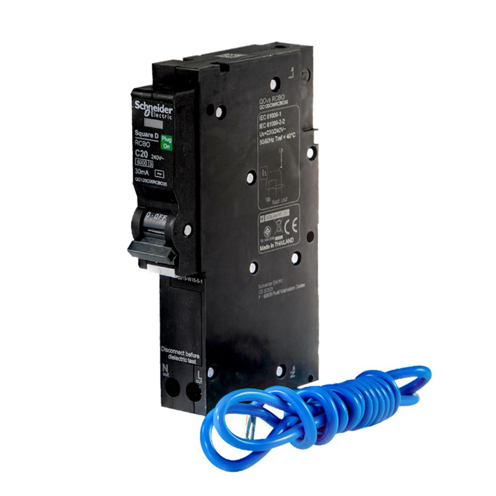 เซอร์กิตเบรกเกอร์กันไฟดูด/ไฟรั่ว 20 แอมป์ 1โพล 1 เฟส SCHNEIDER