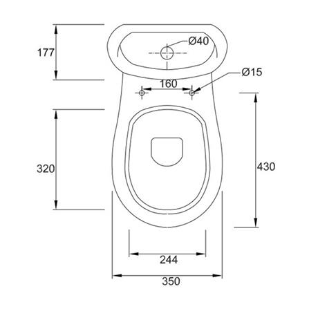 สุขภัณฑ์ 2 ชิ้น STAR S-1492.1 3/4.5L สีขาว_1