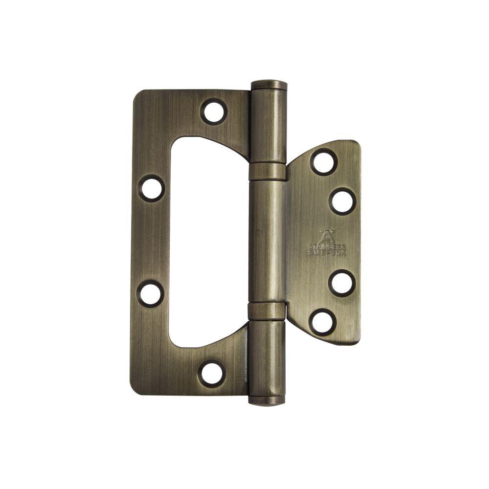 บานพับ 4X3 นิ้ว X 2.5 มม. HAFELE 483.02.302 ไม่เซาะร่อง สีทองเหลืองรมดำ แพ็ก 2 ชิ้น