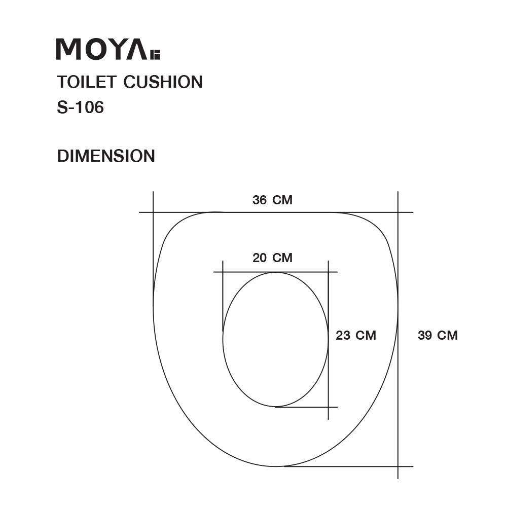 แผ่นรองฝารองนั่ง MOYA S-106 ดอกไม้