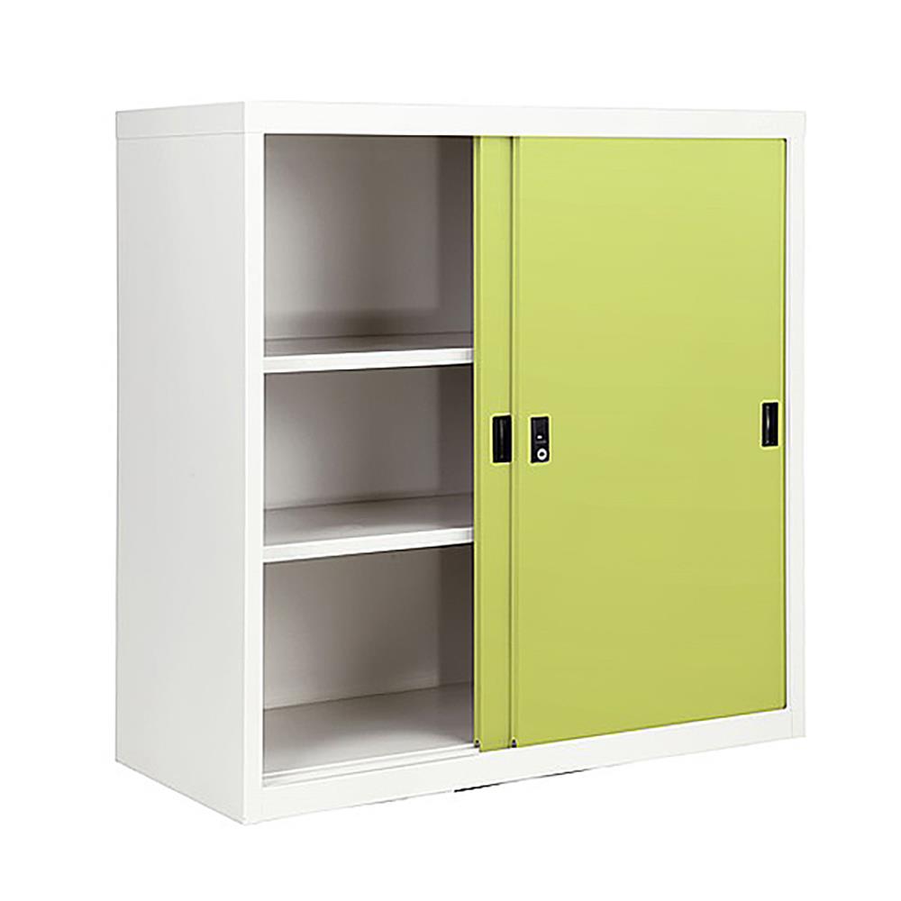 ตู้เหล็กบานเลื่อนทึบ KIOSK SOD-3 DG/GR สีเขียว