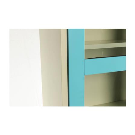 ตู้เหล็กสูงบานเปิดกระจก KIOSK MAX-052 DG/BO สีฟ้า_4