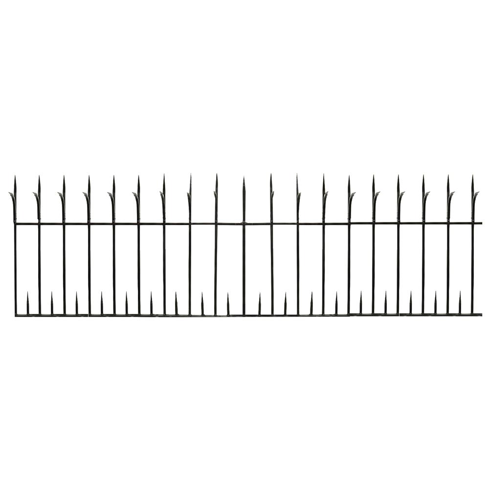 รั้วเหล็กสำเร็จรูป SPIKE 1002 0.6X2 ม. สีดำ