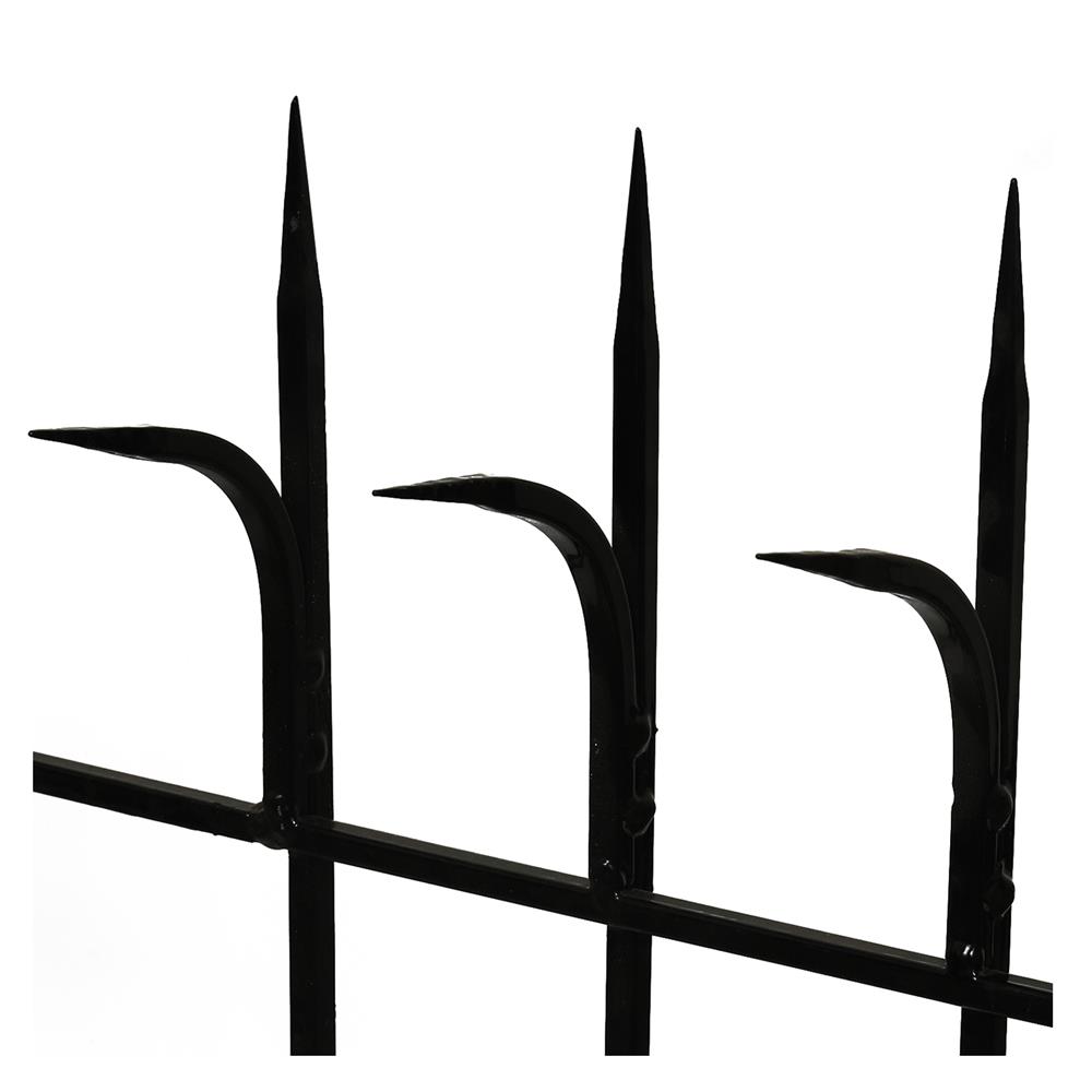 รั้วเหล็กสำเร็จรูป SPIKE 1002 0.6X2 ม. สีดำ