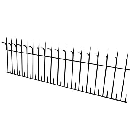 รั้วเหล็กสำเร็จรูป SPIKE 1002 0.6X2 ม. สีดำ