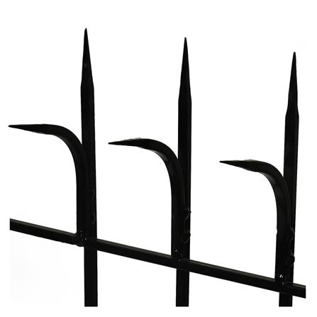 รั้วเหล็กสำเร็จรูป SPIKE 1002 0.6X2 ม. สีดำ_2