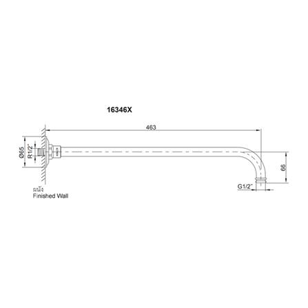 ก้านฝักบัว KOHLER K-16346X-CP_1