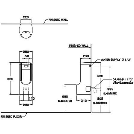 โถปัสสาวะชายเซนเซอร์ COTTO C31227AC สีขาว_1