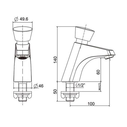 ก๊อกอ่างล้างหน้าเดี่ยว AMERICAN STANDARD A-2420_1