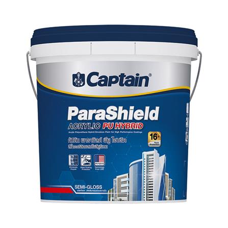 สีน้ำภายนอก ชนิดกึ่งเนียน CAPTAIN PARASHIELD PU HYBRID BASE D 2.5 แกลลอน_0