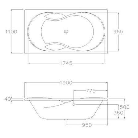 อ่างอาบน้ำ COTTO BH229EL(H) 190 ซม. สีขาว_1