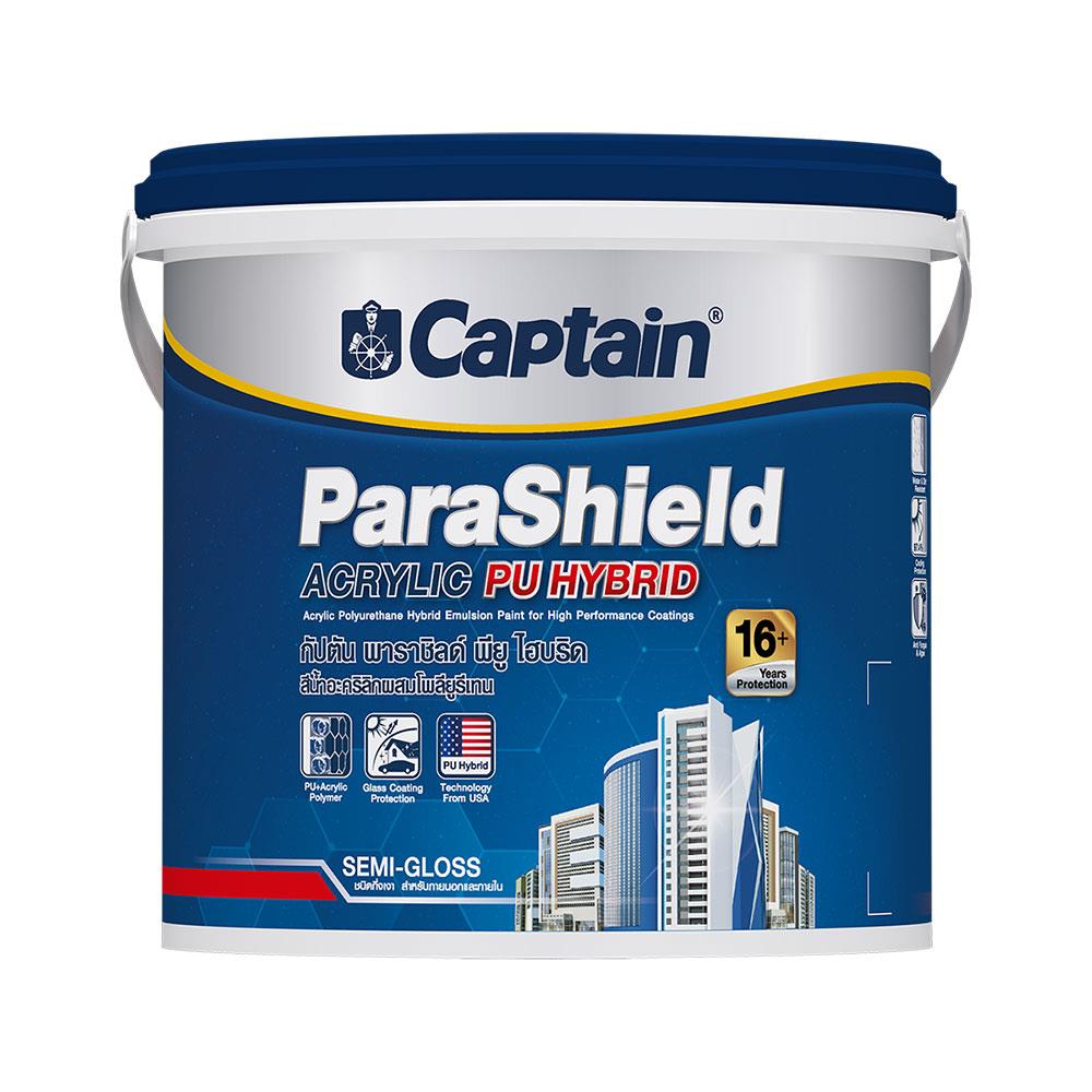 สีน้ำทาภายนอก ชนิดกึ่งเงา CAPTAIN PARASHIELD COOLMAX BASE C สีขาว 1 แกลลอน